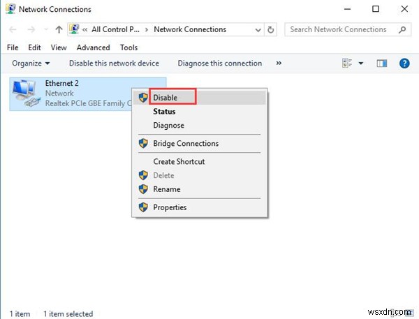Khắc phục lỗi  Ethernet không có cấu hình IP hợp lệ  trên Windows 10/11