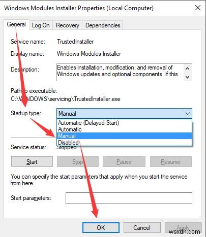 Khắc phục: Windows Modules Installer Worker占用高CPU Windows 10