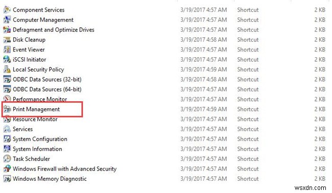 Cách khắc phục lỗi Print Management bị mất trên Windows 10