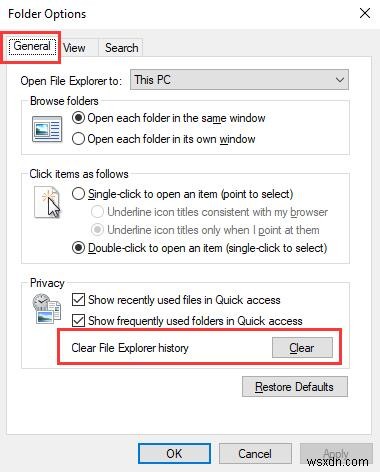 Khắc phục: File Explorer không phản hồi trên Windows 10