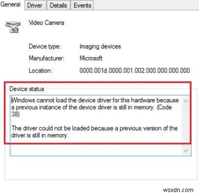 Windows không tải được driver thiết bị vì phiên bản driver trước vẫn còn trong bộ nhớ