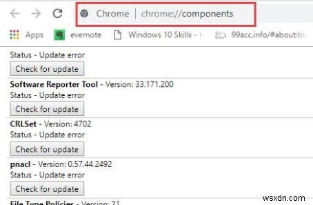 Cách cập nhật Chrome://Components trên Windows 10