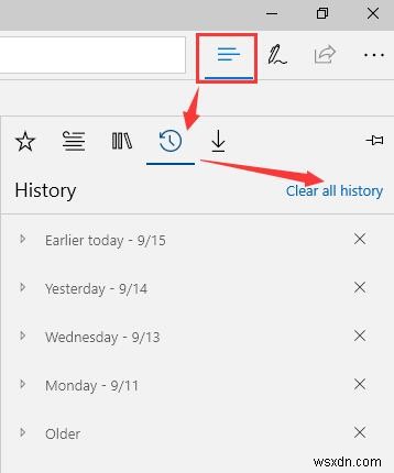 Cách xóa Lịch sử, Bộ nhớ đệm, Dữ liệu, Cookie trong Microsoft Edge