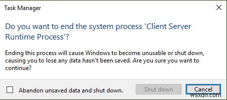 Khắc phục: Csrss.exe sử dụng CPU cao trên Windows 10, 8, 7