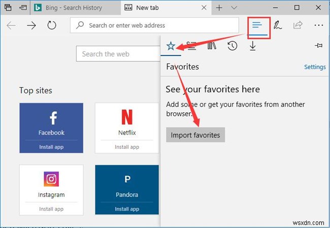 6 cài đặt Favorites (Yêu thích) và Bookmark trên Microsoft Edge