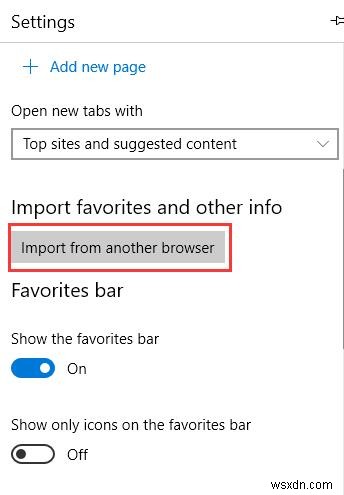 6 cài đặt Favorites (Yêu thích) và Bookmark trên Microsoft Edge