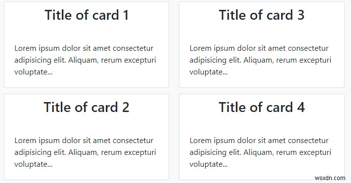 Component Card Trong Bootstrap