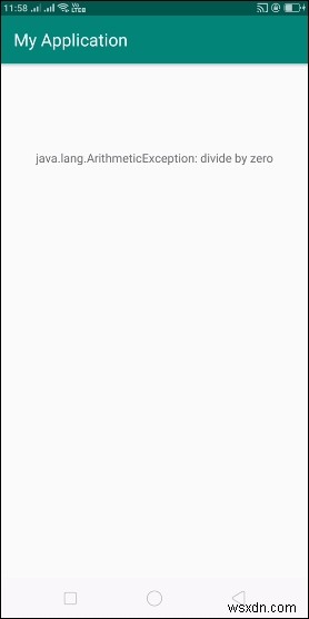 Cách in thông báo ngoại lệ (Exception) trong Android