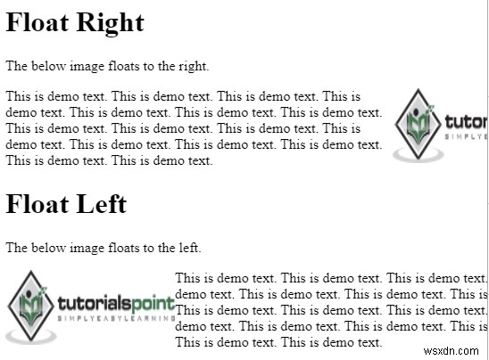 Cách dùng ảnh nổi (floating image) trong trang HTML