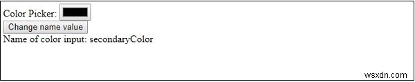 Thuộc tính name của Input Color trong HTML DOM