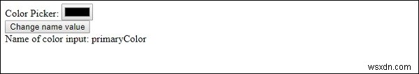 Thuộc tính name của Input Color trong HTML DOM