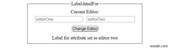 Thuộc tính htmlFor của Label trong HTML DOM