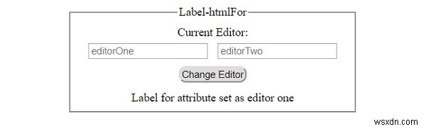 Thuộc tính htmlFor của Label trong HTML DOM