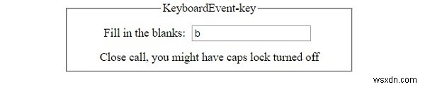 Thuộc tính key của KeyboardEvent trong HTML DOM