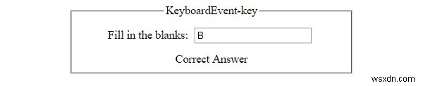 Thuộc tính key của KeyboardEvent trong HTML DOM