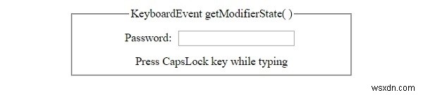 Phương thức getModifierState() của KeyboardEvent trong HTML DOM