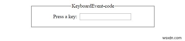 Thuộc tính code của KeyboardEvent trong HTML DOM