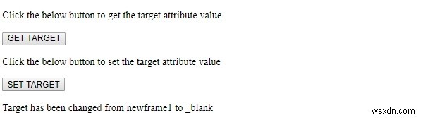 Thuộc tính target của Base trong HTML DOM