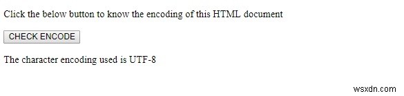 Thuộc tính HTML DOM characterSet