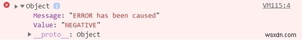 Phương thức HTML DOM console.error()