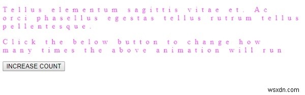 Thuộc tính animationIterationCount trong HTML DOM Style