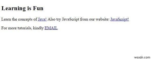 Thuộc tính href của thẻ <a> trong HTML