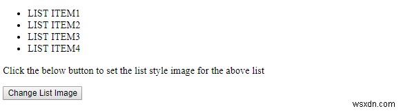 Thuộc tính listStyleImage trong HTML DOM Style