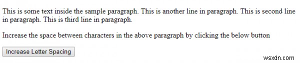 Thuộc tính letterSpacing trong HTML DOM Style