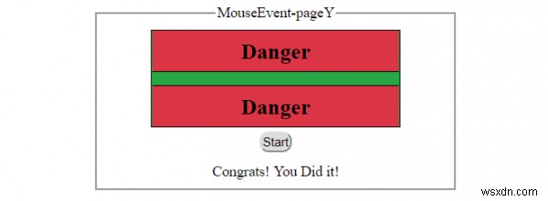 Thuộc tính pageY của MouseEvent trong HTML DOM
