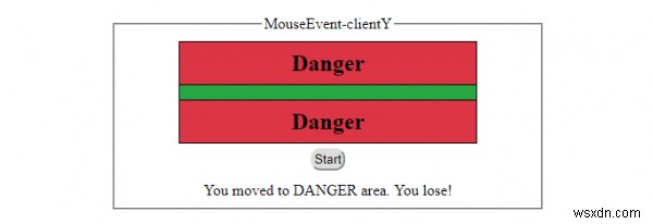 Thuộc tính clientY của MouseEvent trong HTML DOM