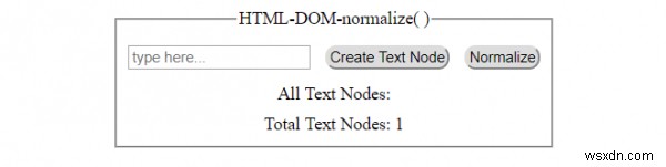 Phương thức normalize() trong HTML DOM