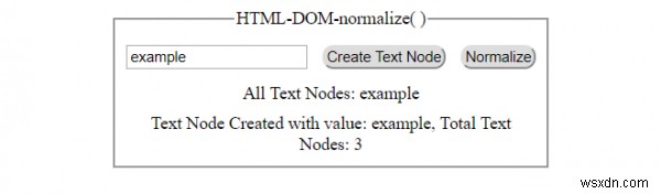 Phương thức normalize() trong HTML DOM