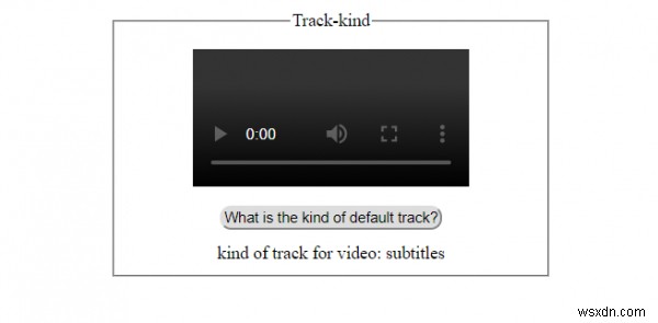 Thuộc tính kind của Track trong HTML DOM