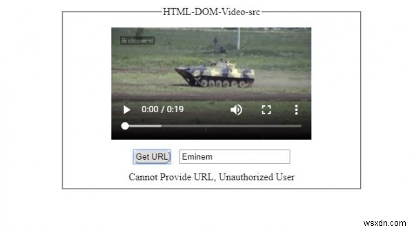 Thuộc tính src của Video trong HTML DOM