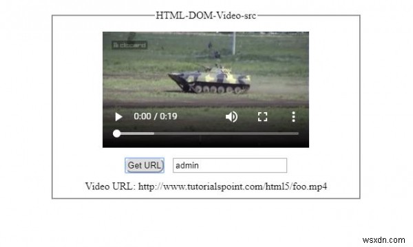 Thuộc tính src của Video trong HTML DOM