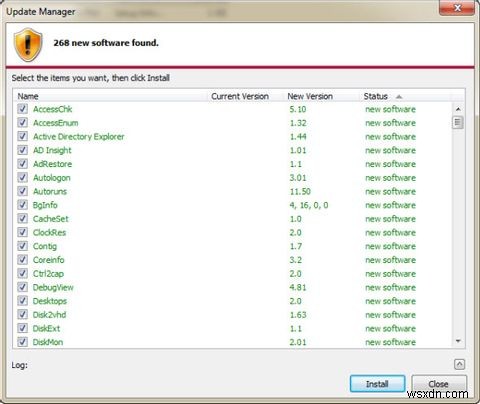 Khởi đầu bộ công cụ USB với Windows System Control Center