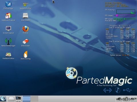 Parted Magic: Hộp công cụ ổ cứng hoàn chỉnh trên một Live CD
