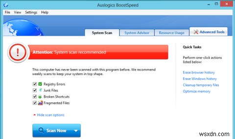 Tăng tốc & Bảo dưỡng PC với Auslogics BoostSpeed 5.4 [Giveaway]