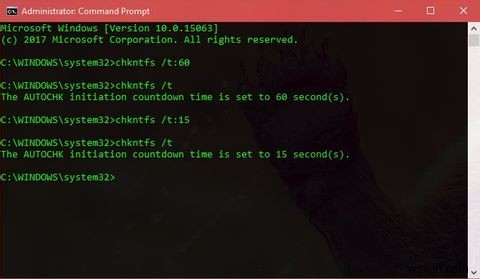 Cách Thay Đổi Thời Gian Chờ CHKDSK Trước Khi Chạy