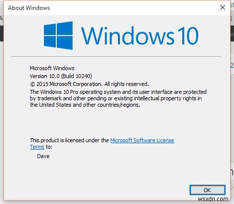 Cách biết bạn đang dùng phiên bản Windows 10 nào