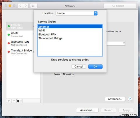 Cách ưu tiên Ethernet hơn Wi-Fi trên Mac OS X