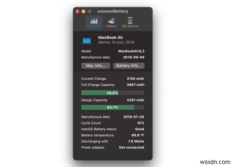 6 ứng dụng theo dõi và cải thiện pin MacBook