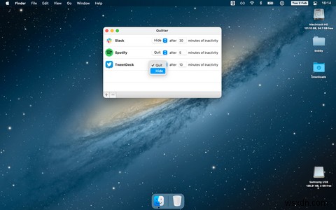 Kiểm soát thói quen ứng dụng macOS với Quitter
