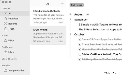 5 Ứng Dụng Dàn Ý (Outliner) Mac Giúp Bạn Tổ Chức Dự Án Và Ý Tưởng
