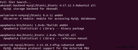 Cách tìm kiếm gói phần mềm trong Ubuntu
