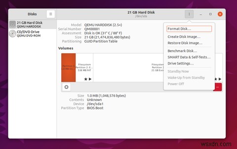 Cách Sử Dụng Ubuntu Disk Utility Quản Lý HDD/SSD Tốt Hơn