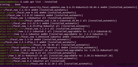 Cách Liệt Kê Các Gói Đã Cài Đặt Trong Ubuntu Với APT