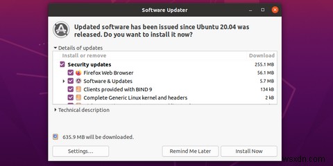 Cách cập nhật Ubuntu, Linux Mint, Elementary OS qua giao diện Desktop
