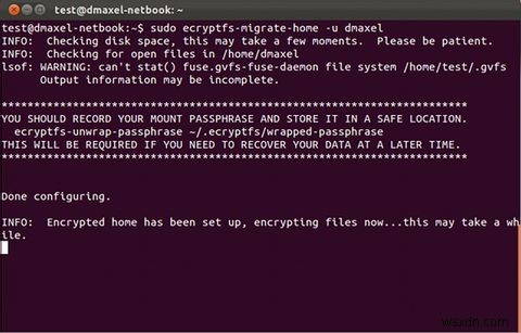Cách Mã Hóa Thư Mục Home Sau Khi Cài Đặt Ubuntu [Linux]