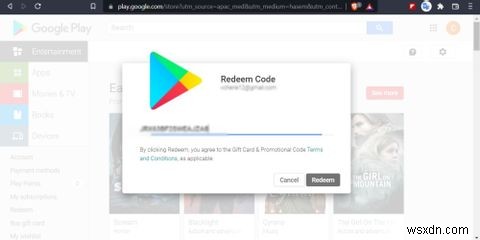 Cách đổi mã khuyến mãi và thẻ quà tặng Google Play